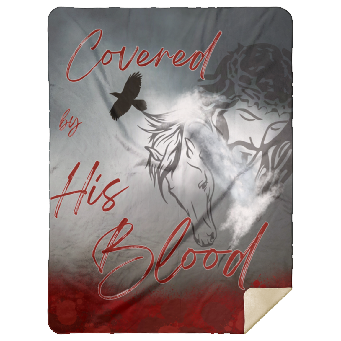 Covered By His Blood Christian Horse Lover Blanket 60x80