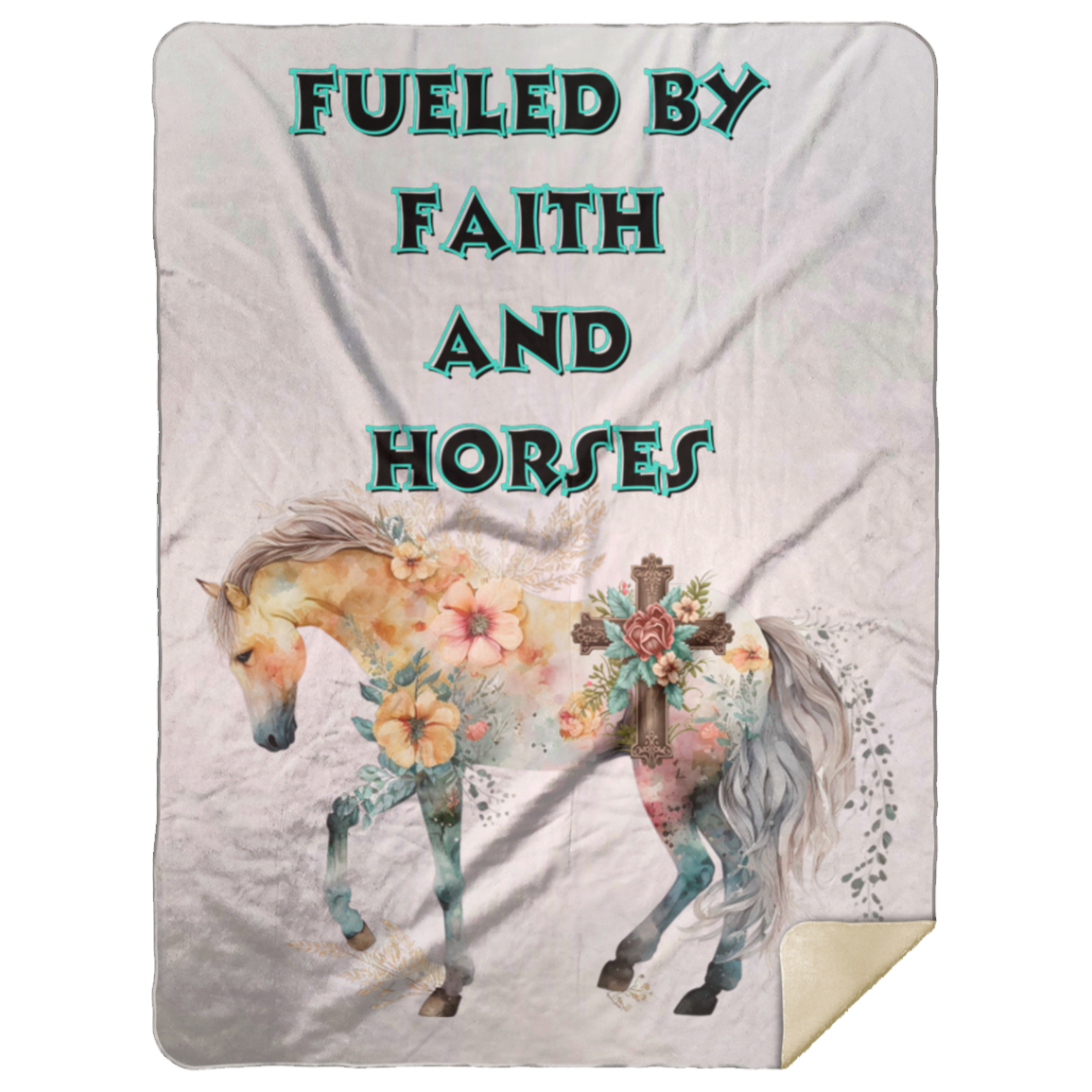 Fueled By Faith and Horses 60x80 Blanket