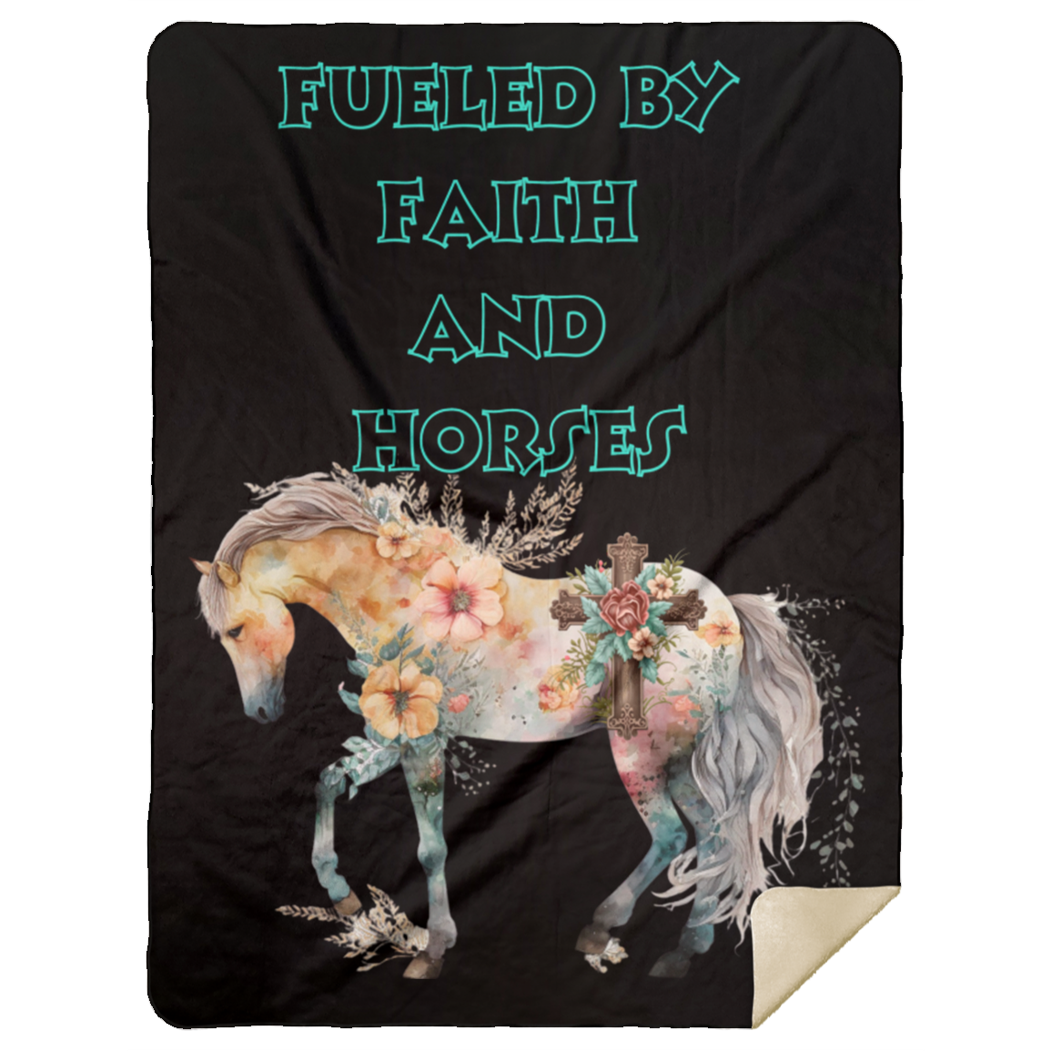 Fueled By Faith and Horses 60x80 Blanket