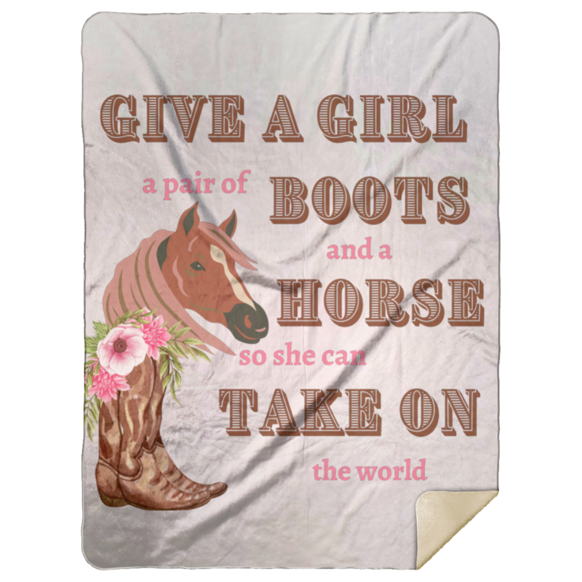 Give A Girl 60x80 Blanket Message
