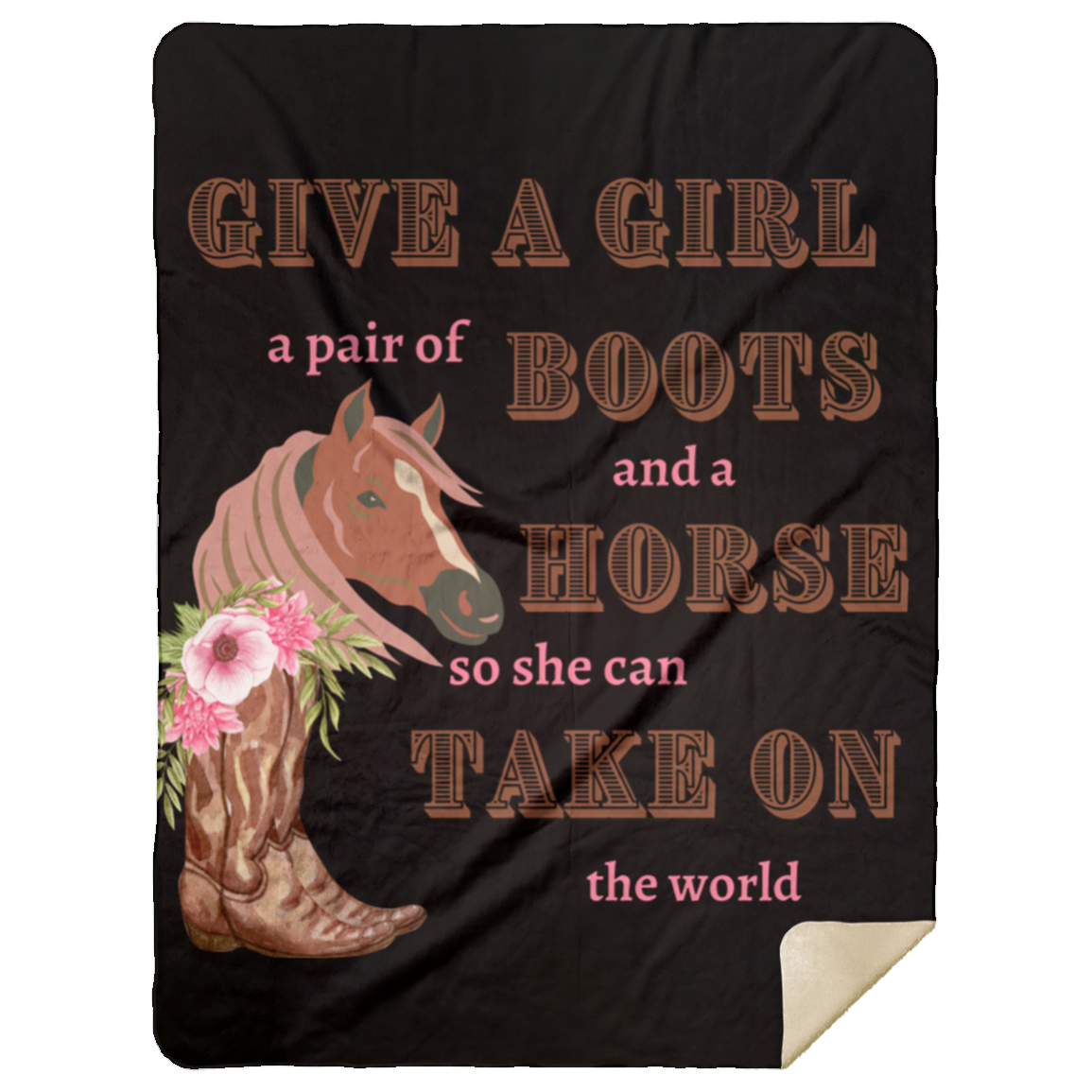 Give A Girl 60x80 Blanket Message