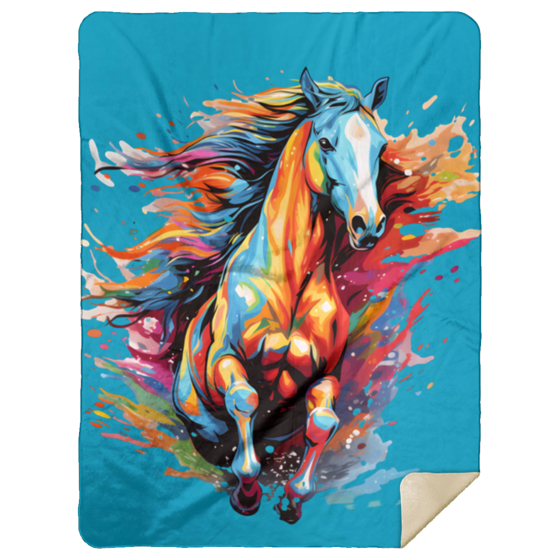 Splash Horse Blanket Colorful Print 60x80