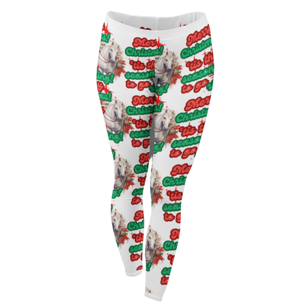 Tis The Season To Go Riding Christmas Leggings