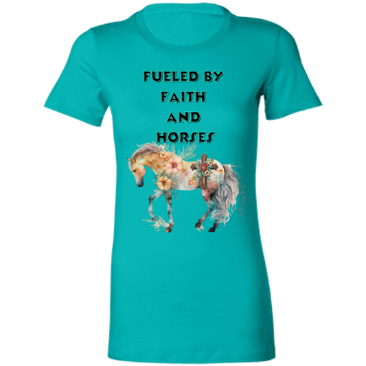 Fueled By Faith and Horses T-Shirt Horse Lover