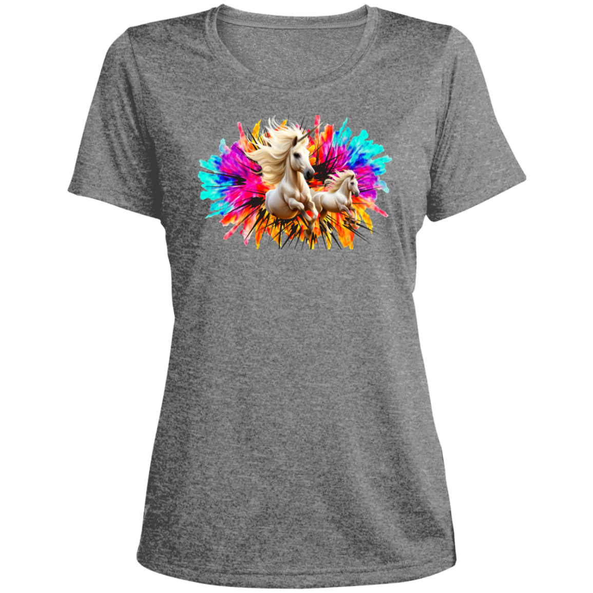 Unicorn Burst Women's Colorful T-Shirt