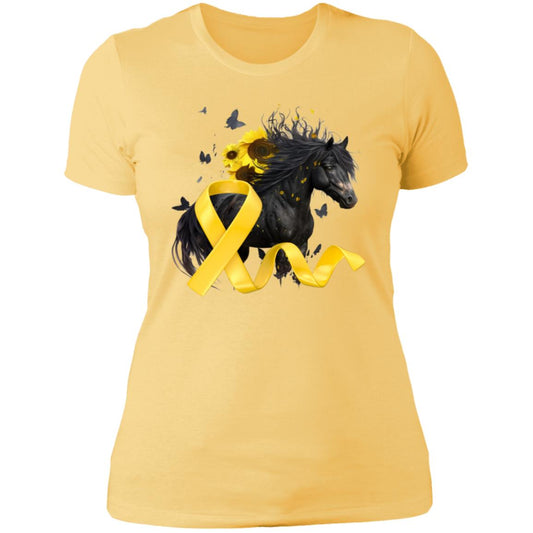 Yellow Support A Cause T-Shirt For Horse Lovers