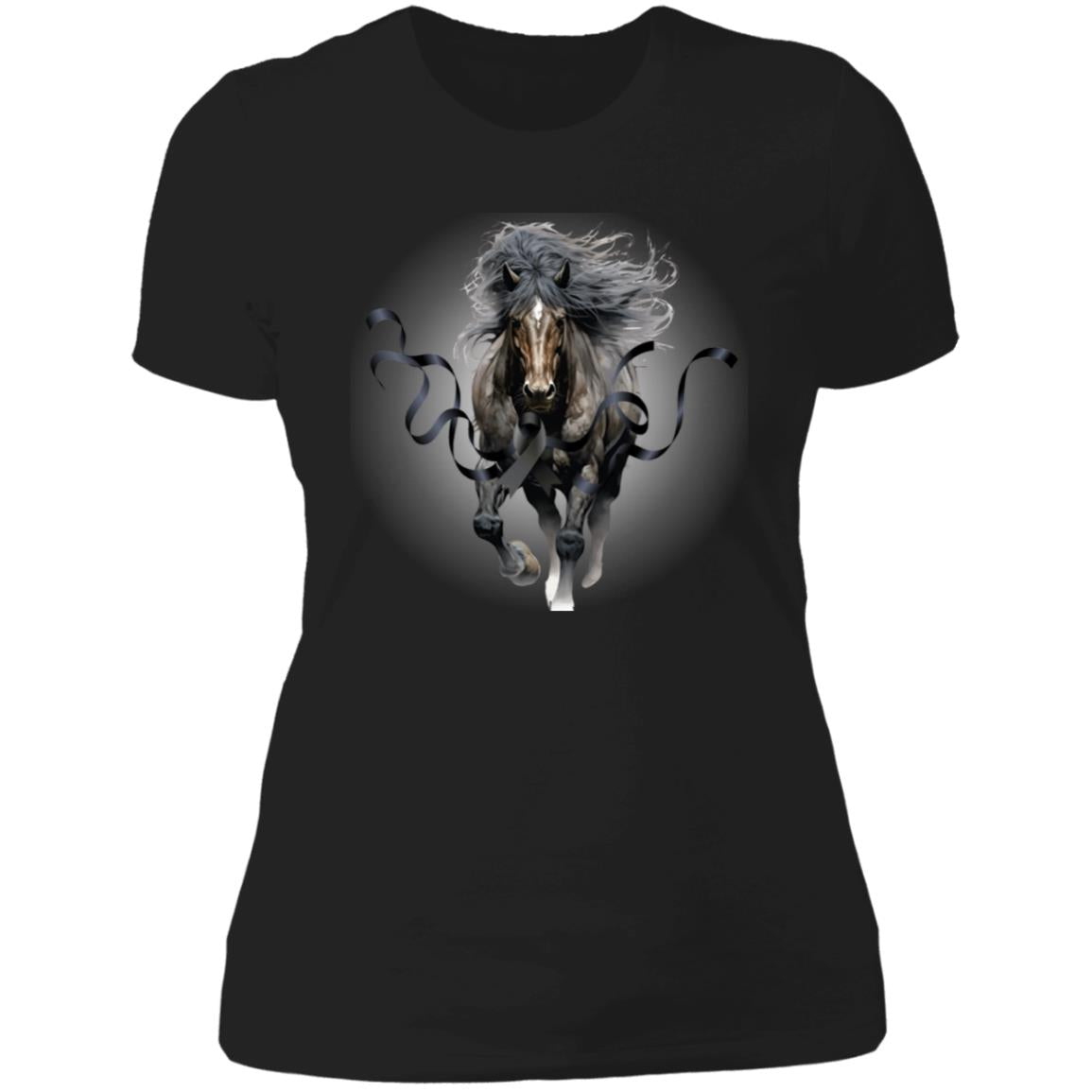 Black Support A Cause T-Shirt For Horse Lovers