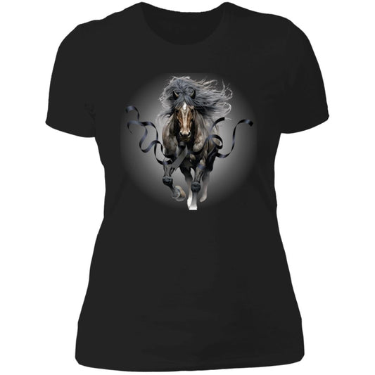 Black Support A Cause T-Shirt For Horse Lovers