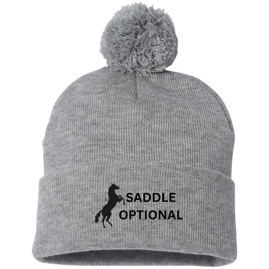 Saddle Optional Pom Pom Cap for Horse Lovers