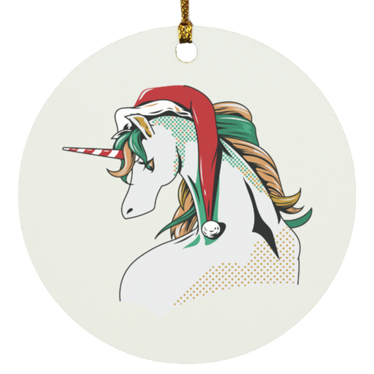 Unicorn Christmas Themed Ornament