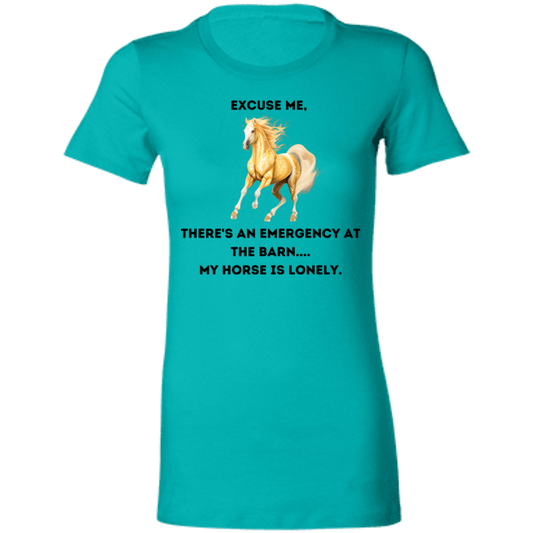 Excuse Me, My Horse Is Lonely Funny T-Shirt Horse Lover