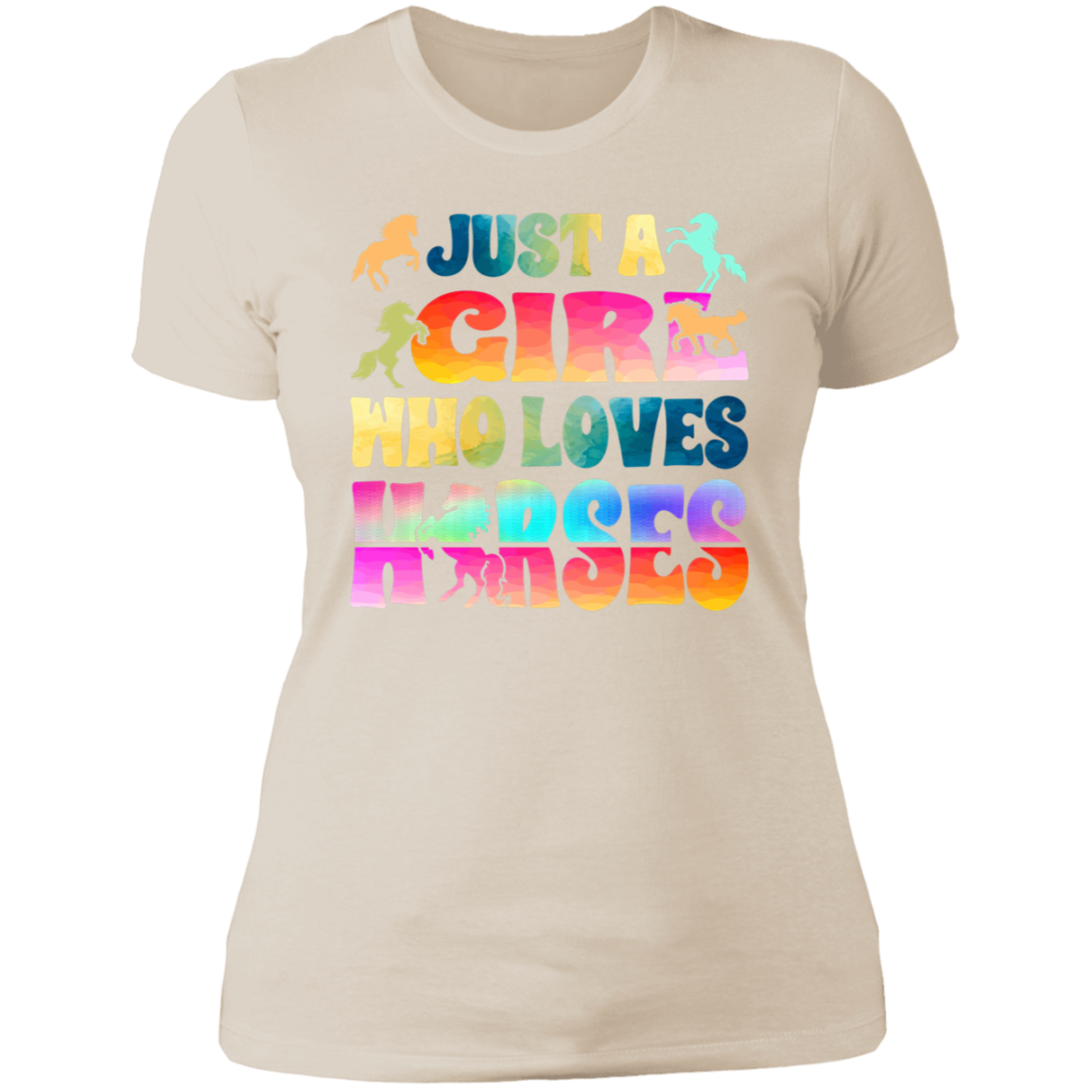 Just a Girl Who Loves Horses Ladies T-Shirt