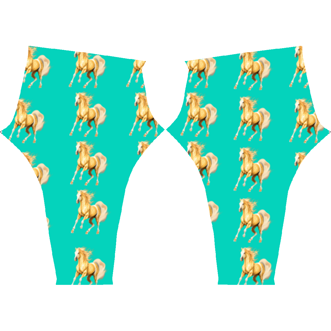 Teal Palomino Horse Lover Leggings