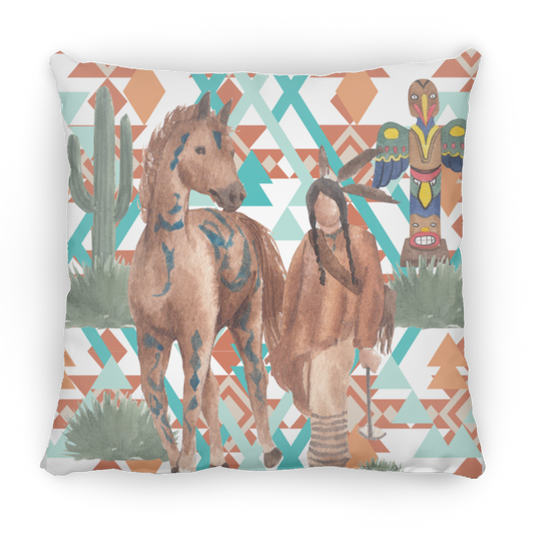 Native American Large Square Pillow