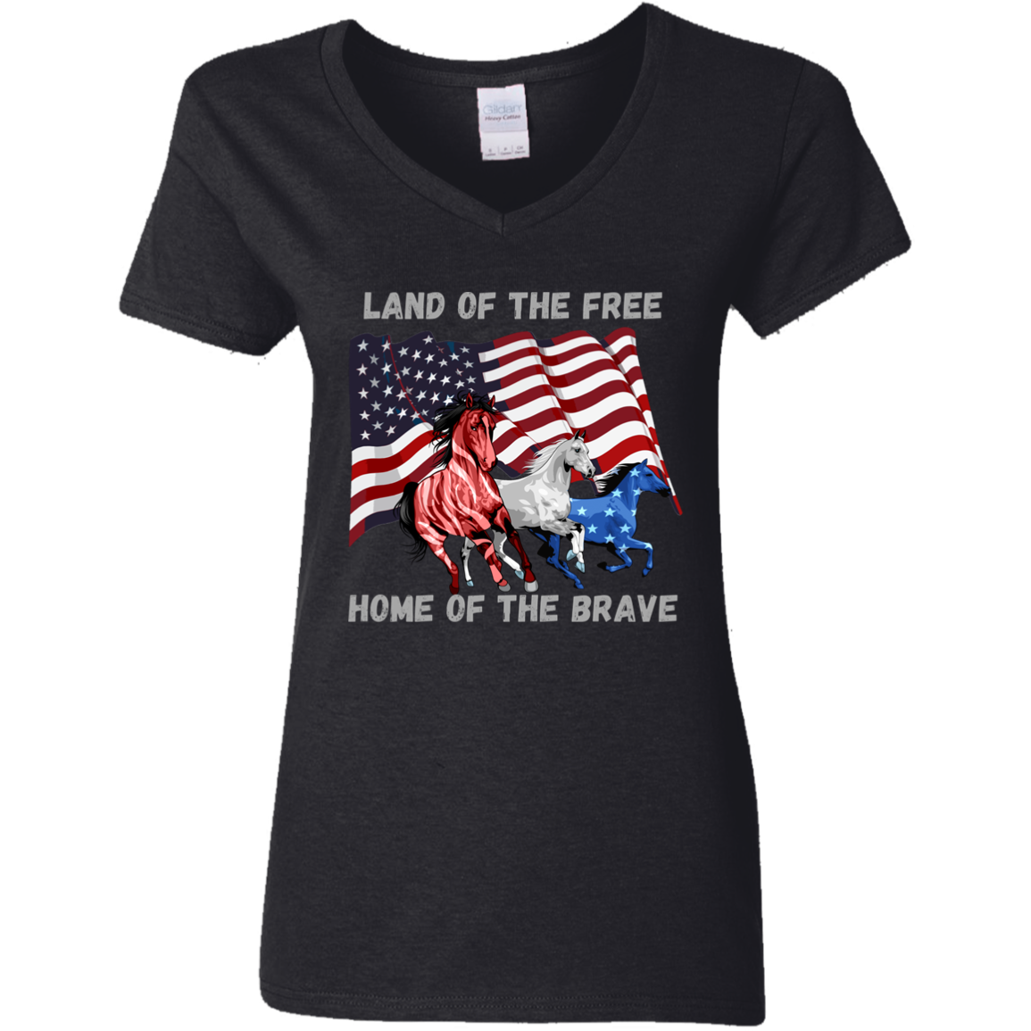 Ladies Land of the Free, Home of the Brave, Memorial Day T-Shirt, 4th Of July T-Shirt