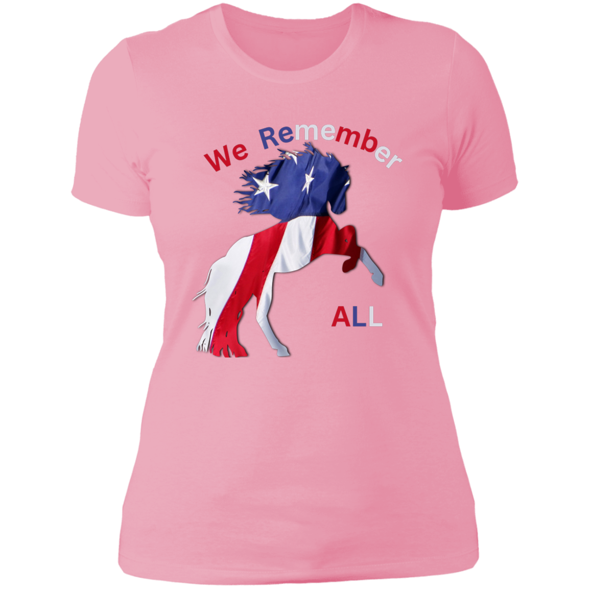 We Remember All Memorial Day T-Shirt For Ladies