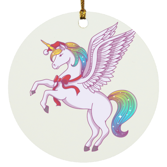 Christmas Pegasus Unicorn Ornament