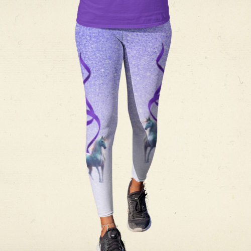 Purple Support A Cause Leggings For Horse Lovers