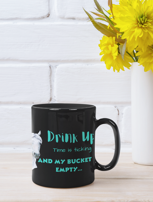 Drink Up Funny Horse Lover Coffee Mug