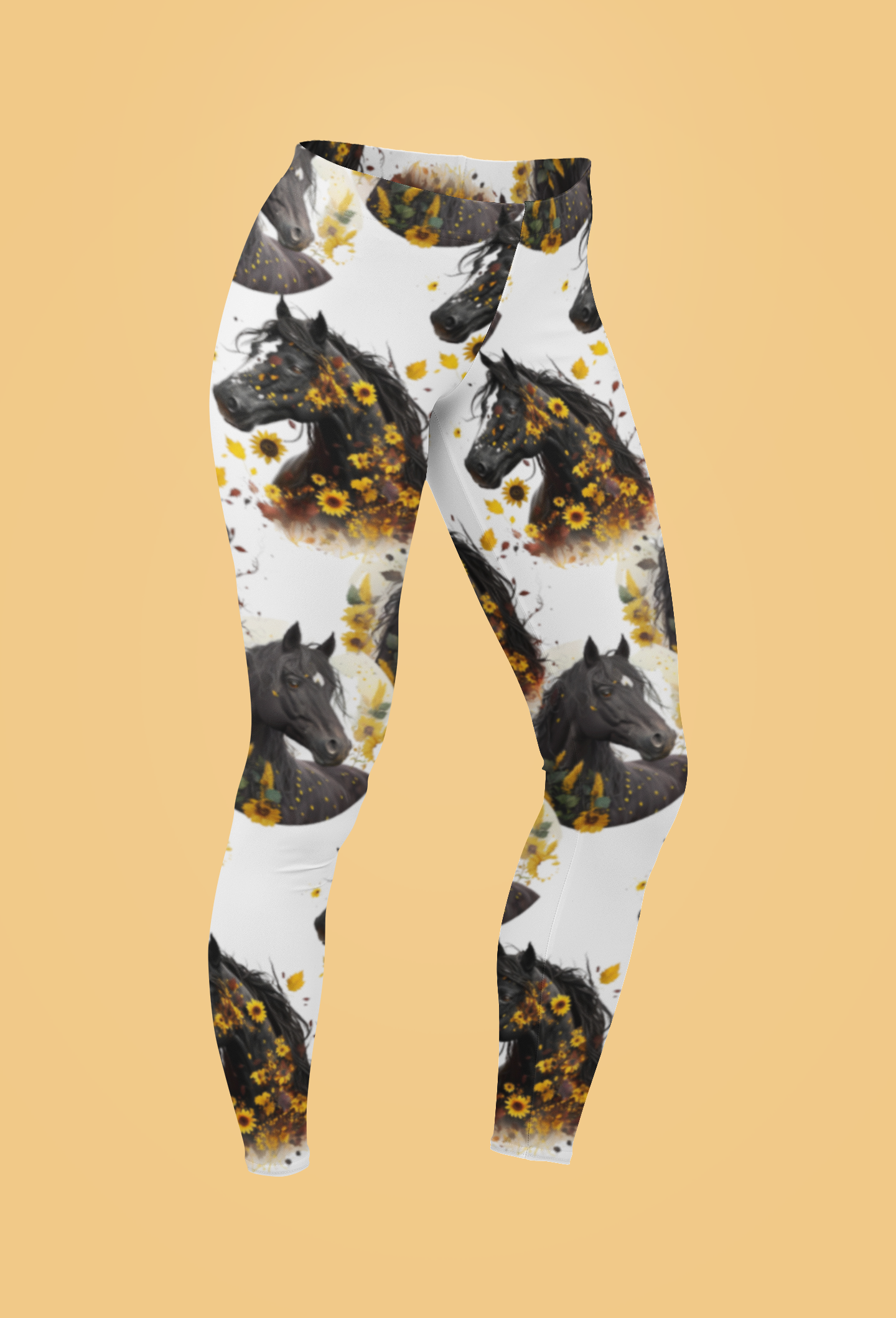 Pumpkin Patch Leggings For Fall Halloween Horse Lovers