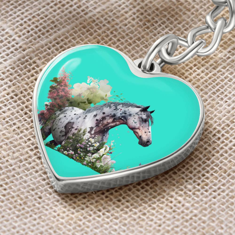 Engraved Keychain Appaloosa Horse