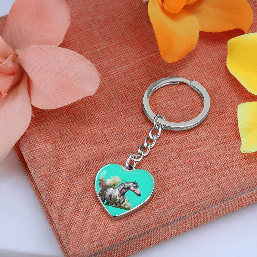 Engraved Keychain Appaloosa Horse