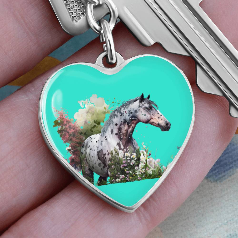 Engraved Keychain Appaloosa Horse