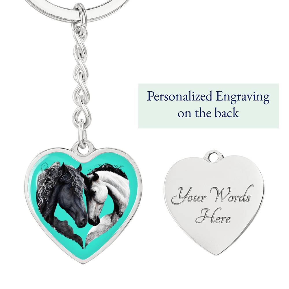 Engraved Keychain For Horse Lovers