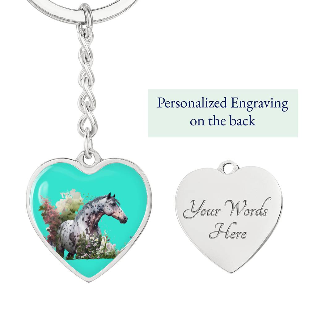 Engraved Keychain Appaloosa Horse