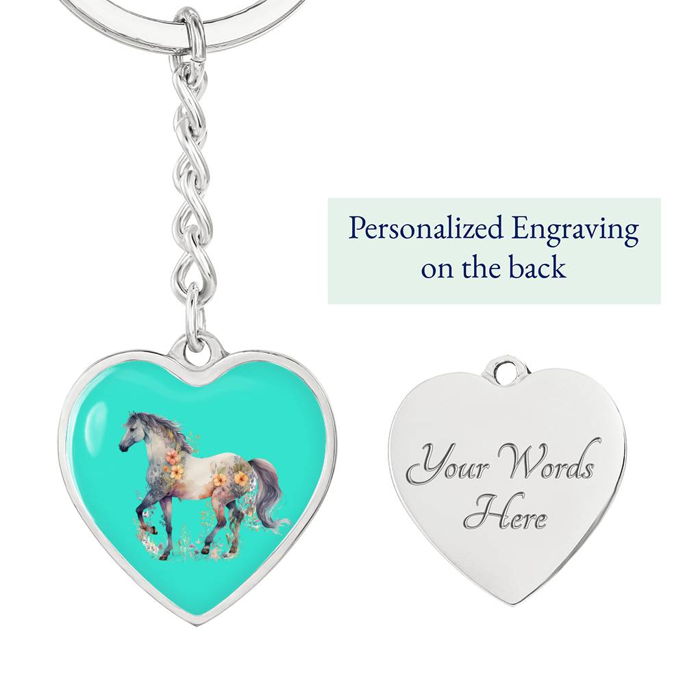 Engraved Keychain For Horse Lovers