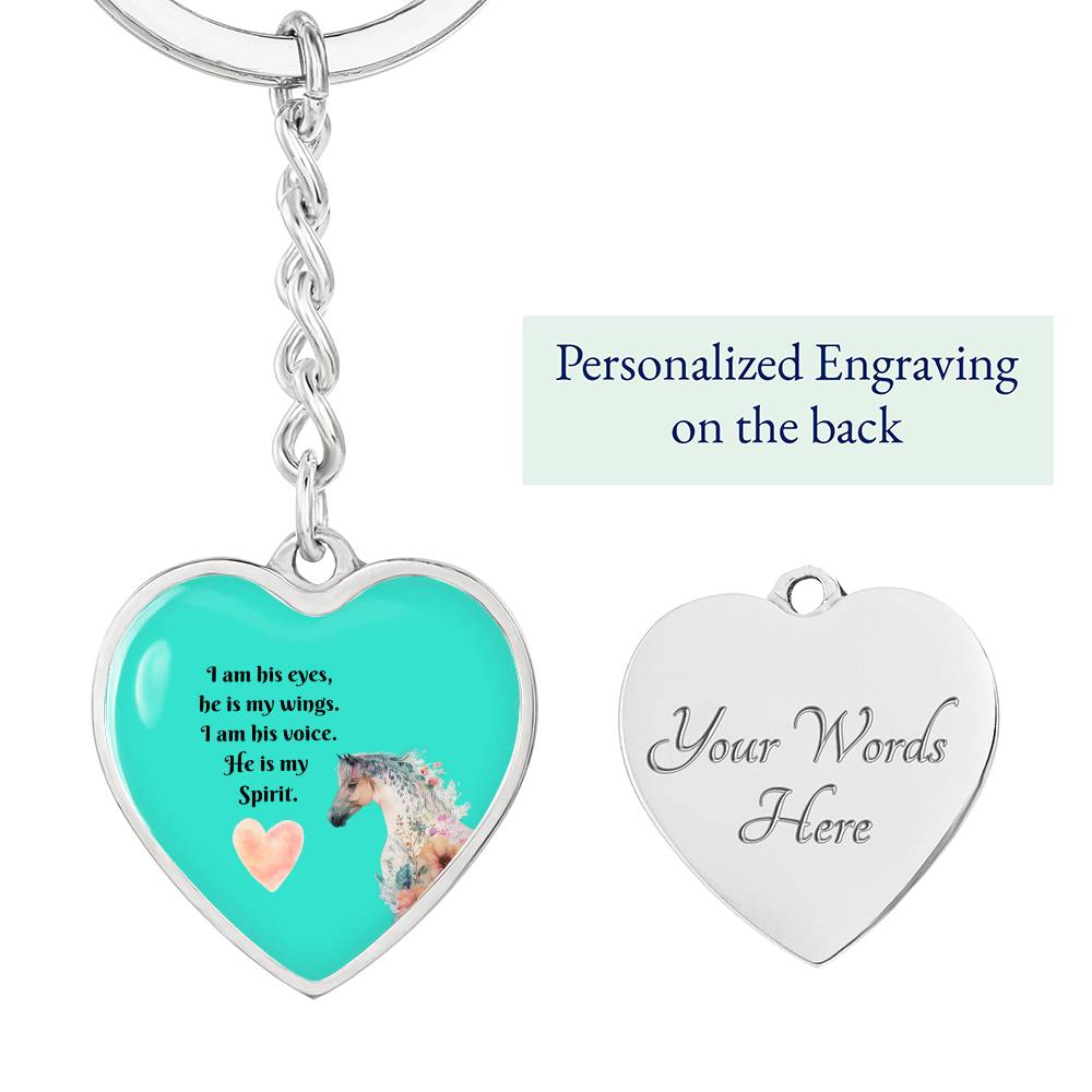 Engraved Keychain Memorial For Horse Lovers