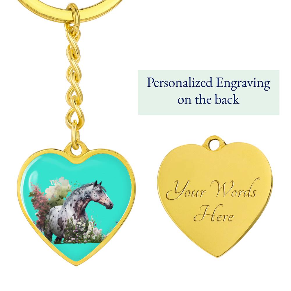 Engraved Keychain Appaloosa Horse