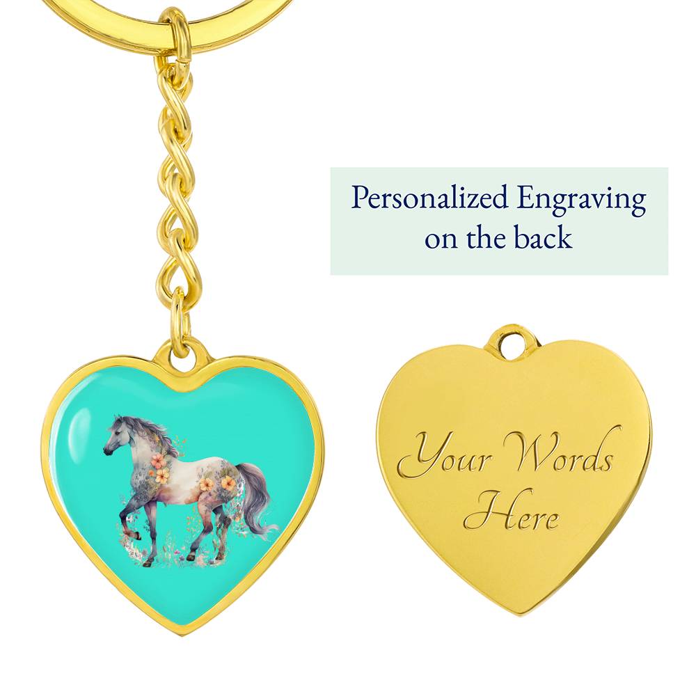 Engraved Keychain For Horse Lovers