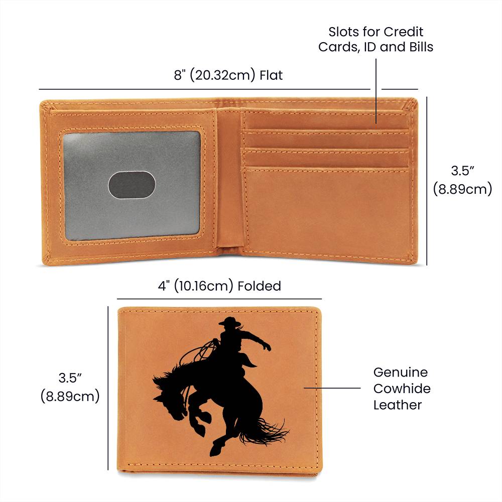 Bronco Cowboy Leather Wallet For Men