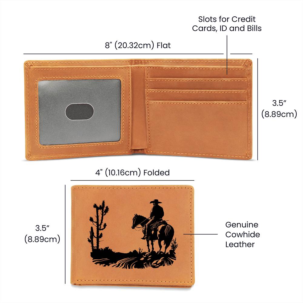 Cowboy Scene Wallet For Men Who Loves The Country Ride