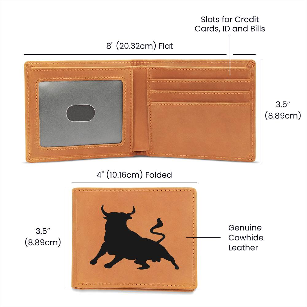 Bull Wallet For Cowboys Or Just Men Who Love Bulls