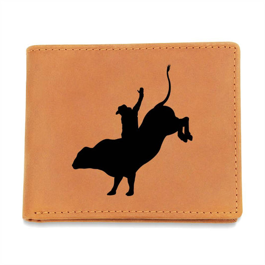 Bucking Bull Rider Wallet For Cowboys and Men Who Love Rodeos