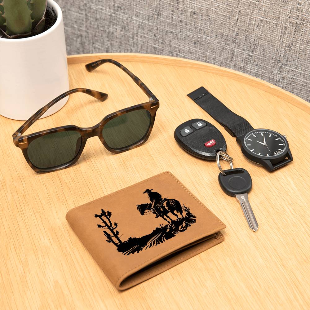 Cowboy Scene Wallet For Men Who Loves The Country Ride