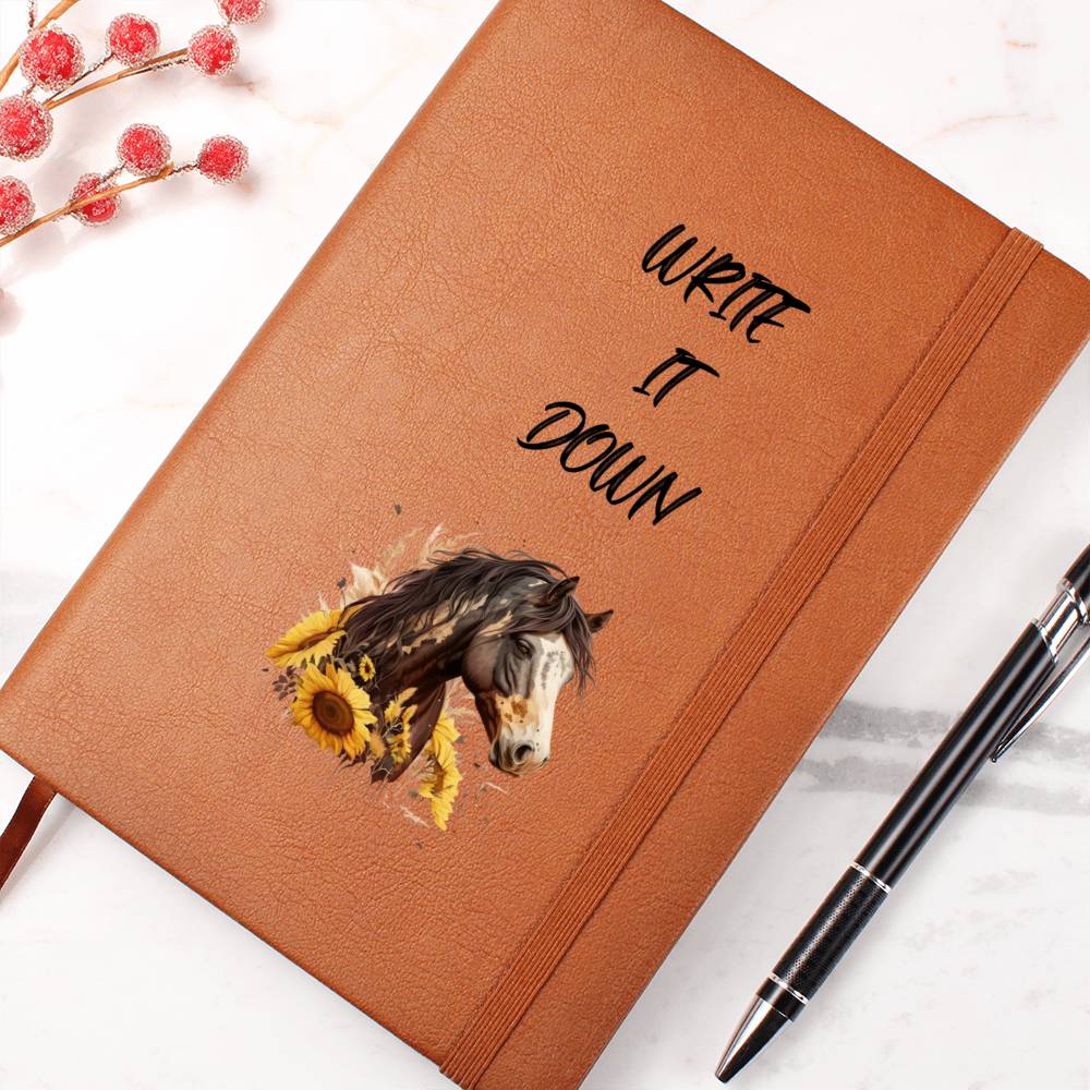 Write It Down Journal Notebook For Horse Lovers