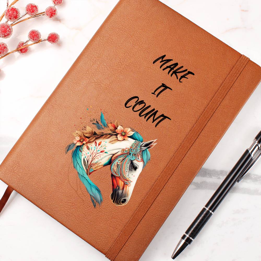 Make It Count Horse Lover Journal Notebook