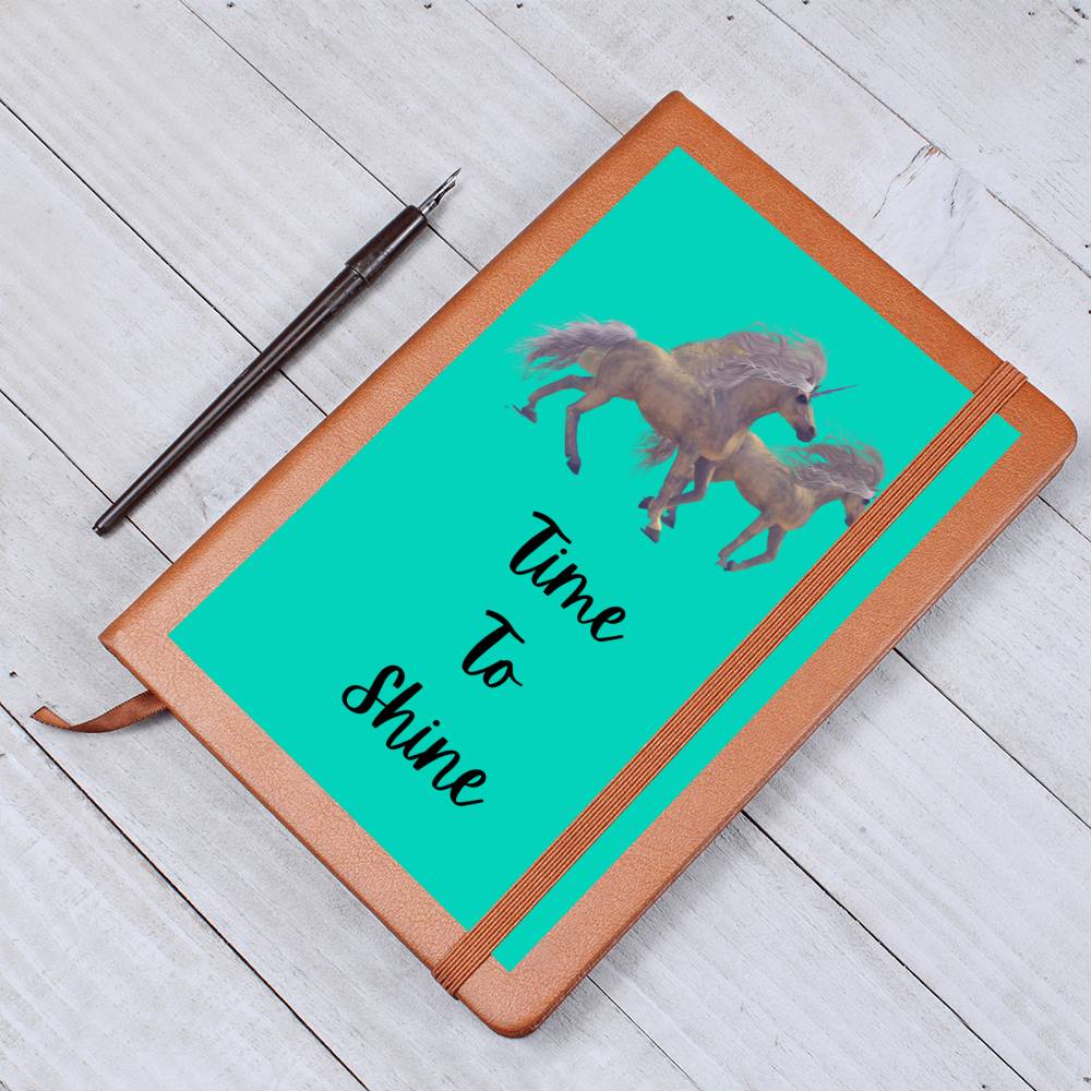 Time To Shine Unicorn Blank Journal, Notebook, Diary