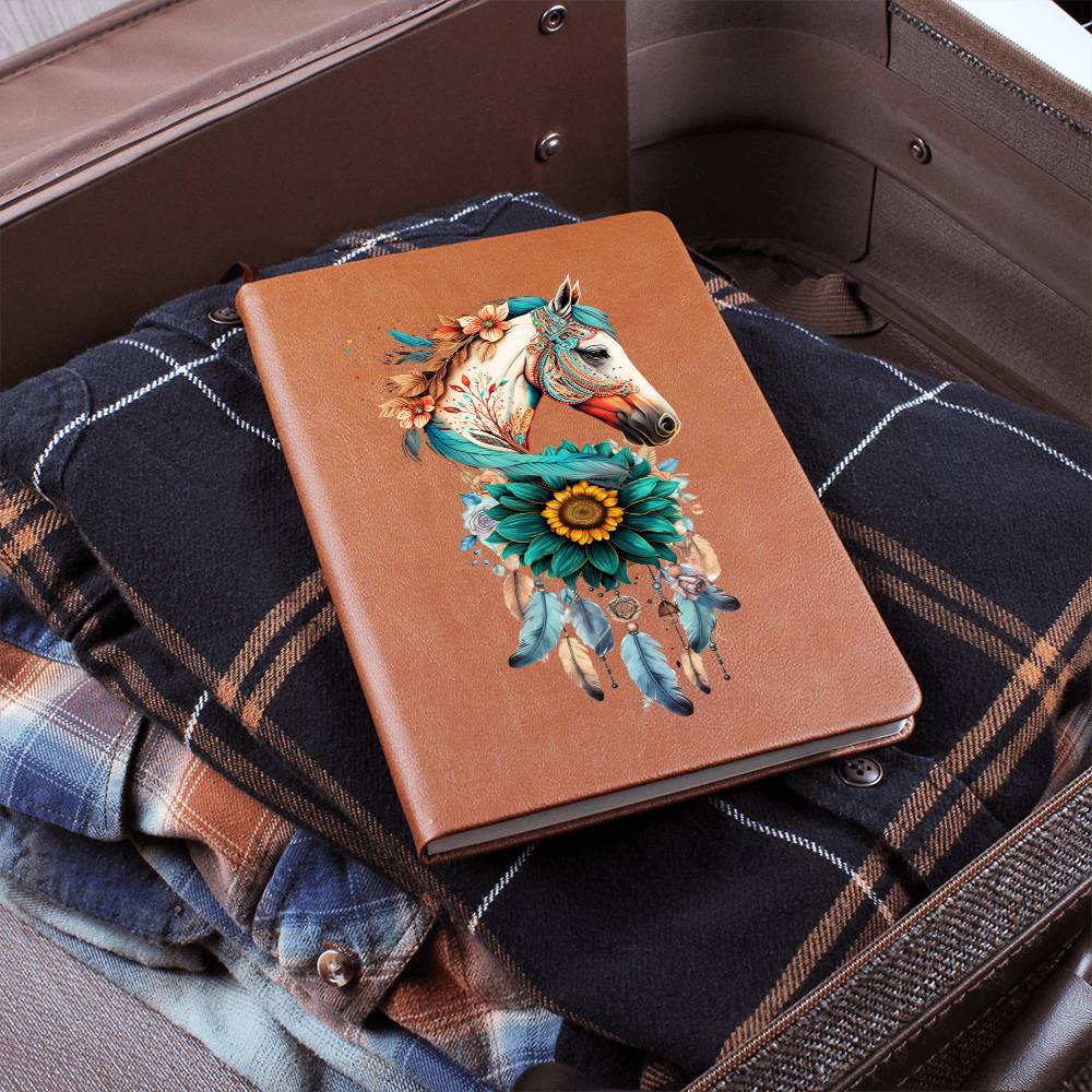 Teal Horse Dream Catcher Blank Notebook, Journal, Diary
