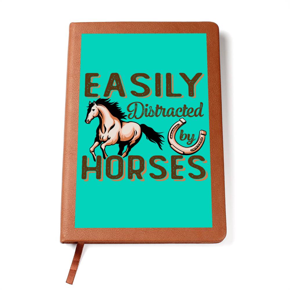 Easily Distracted By Horses Blank Journal, Notebook, Diary