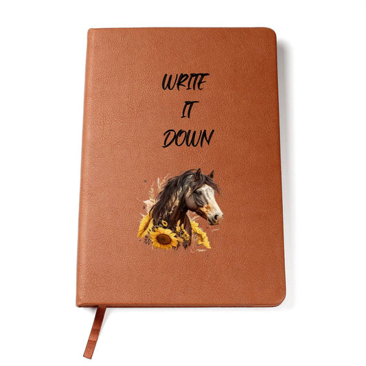Write It Down Journal Notebook For Horse Lovers