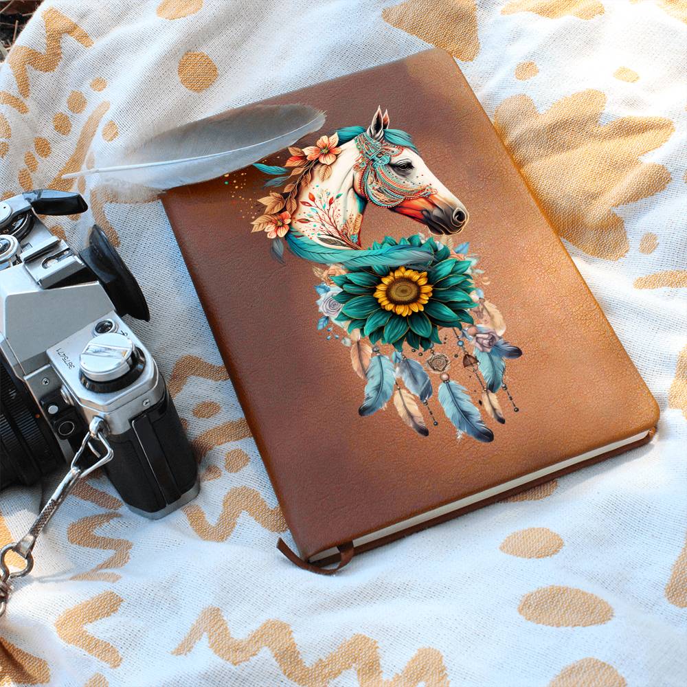 Teal Horse Dream Catcher Blank Notebook, Journal, Diary