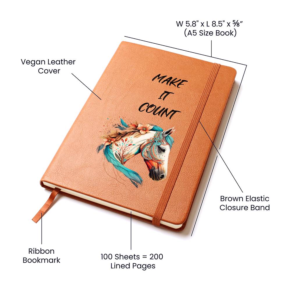 Make It Count Horse Lover Journal Notebook