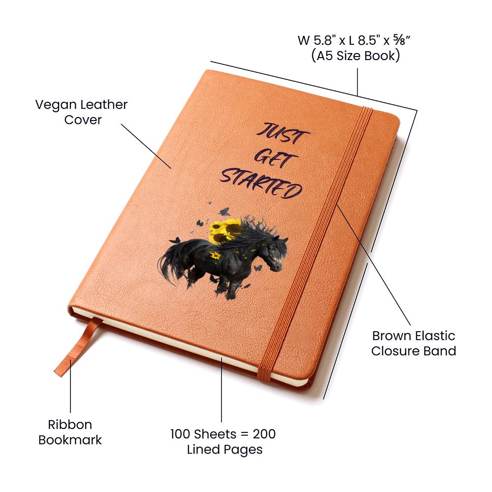 Just Get Started Journal For Horse Lovers Halloween Theme