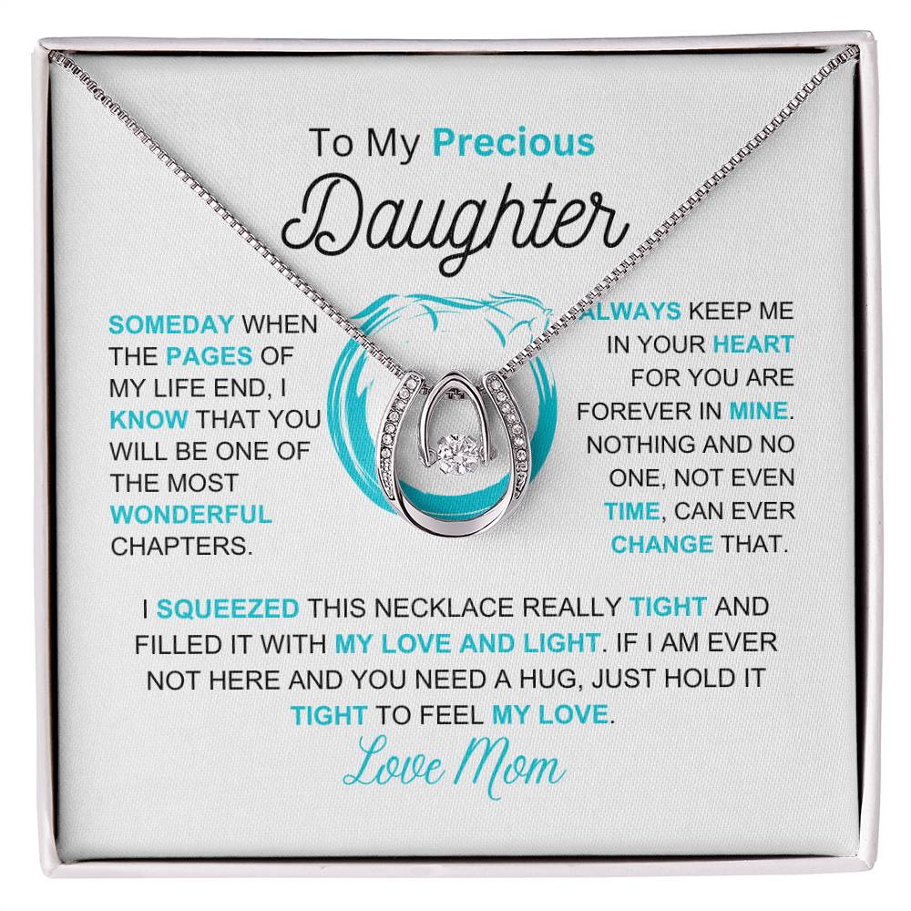 To My Daughter From Mom - Love and Light - Forever Love Necklace