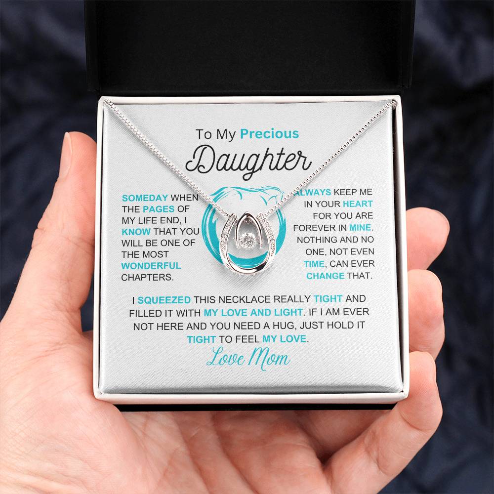 To My Daughter From Mom - Love and Light - Forever Love Necklace