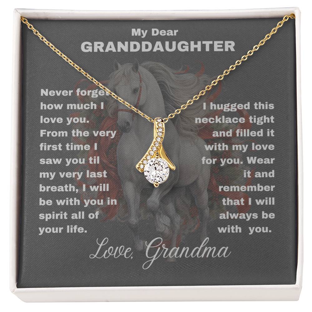 My Dear Granddaughter Christmas Alluring Beauty Necklace Gift From Grandma